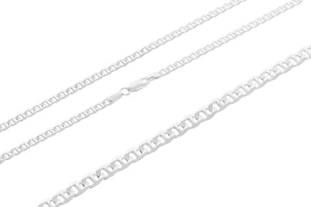 Srebrny łańcuszek nierodowany Próby 925 60 cm - zdjęcie 3