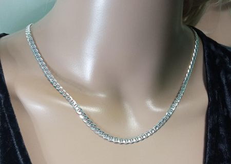 Srebrny łańcuszek nierodowany pelny Próby 925 60 - zdjęcie 3