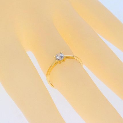 Intergold Złoty pierścionek zaręczynowy Próby 585 16 - zdjęcie 3