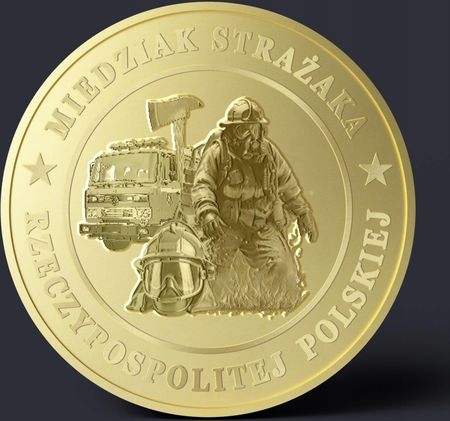 Miedziak Strażaka 998 Św Florian Awers + Rewers Kolor - zdjęcie 4