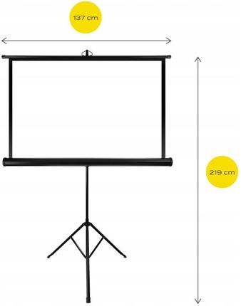 Overmax Ekran Projekcyjny Przenośny Premium 60'' Statyw Stojący 87X116cm - zdjęcie 2