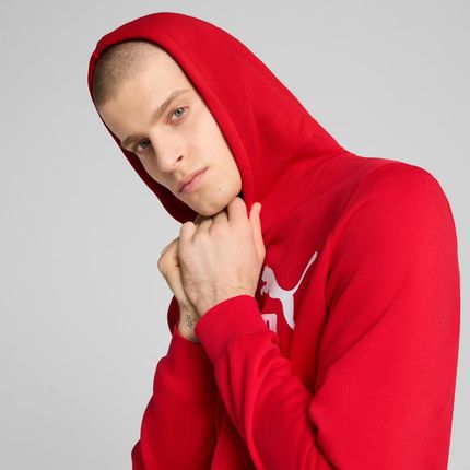 Bluza męska Puma ESS No.1 Logo Hoodie FL czerwona 682570 11 - zdjęcie 2