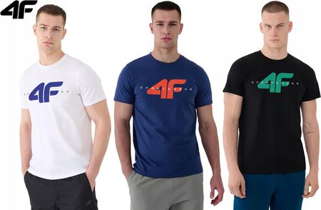 Koszulka Męska 4F T-shirt zestaw 3 szt. TZ40 Podkoszulek Na Co Dzień S - zdjęcie 2