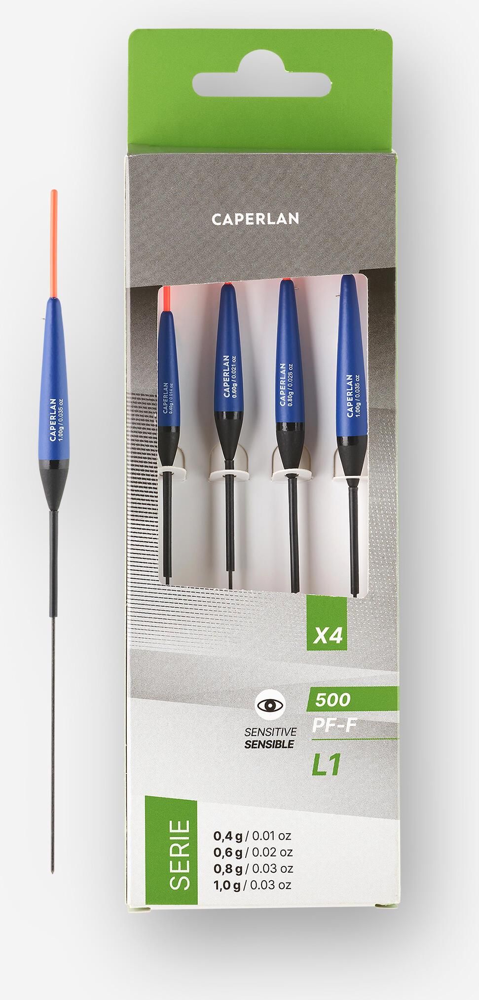 Zdjęcie Caperlan Zestaw 4 Spławików Na Stawy Pf-F500 L1 X4 0,4G 0,6G 0,8G 1G Uniwersalny - Wrocław