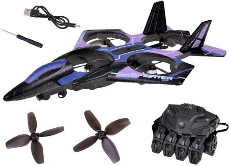 Jokomisiada Zdalnie Sterowany Dron Combat -Pojazd Latający+Kolorowe Diody Rc0704 Niebieski - zdjęcie 6