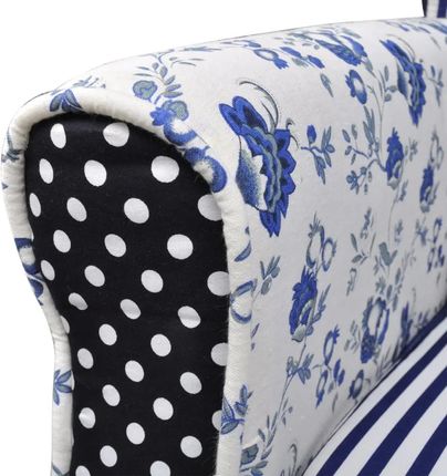 Zakito Home Fotel Rustykalny 68X73 Niebiesko Biały (Zh240882) - zdjęcie 4