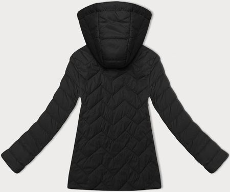 Lekka pikowana kurtka damska z kapturem J Style czarna (16M9232-392) - zdjęcie 2