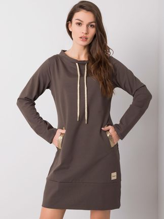 Sukienka Ciemny khaki - zdjęcie 3