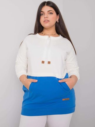 Bluza Biało-niebieski - zdjęcie 3
