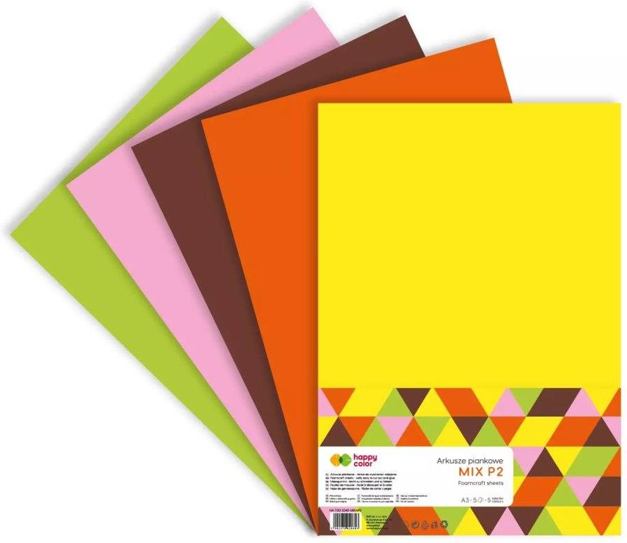 Zdjęcie Happy Color Arkusze Piankowe Samoprzylepne A4 5 Kolorów 5 Ark. 1819131938 - Sulejówek