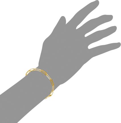 Bransoletka V 375/- żółte złoto, błyszczący łańcuszek z kotwicą - zdjęcie 2