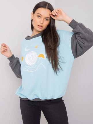 Bluza Jasny niebieski - zdjęcie 2