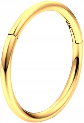 Kolczyk Piercing Clicker złoty Stal ch. 316 L. Kółko Helix Lobe 1.2/6 - zdjęcie 3