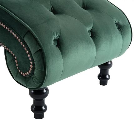 Zakitohome Leżanka Aksamitna Zielona 145X52X77Cm (ZH248610) - zdjęcie 2