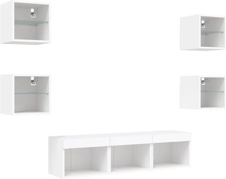 Zakito Home Meble Rtv Led Rgb Białe 7Szt. 30X30X30 40X30X30Cm (ZH3216583) - zdjęcie 4
