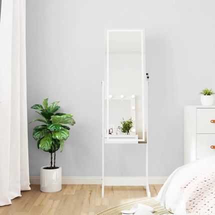 Zakito Home Szafka Na Biżuterię Z Lustrem Led Biała Drewnopochodny 42X38X152Cm (ZH353262) - zdjęcie 2