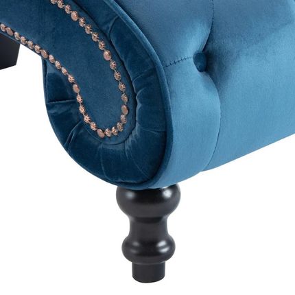 Zakito Home Aksamitowa Leżanka Elegance Niebieska 145X52X77Cm (ZH248608) - zdjęcie 2
