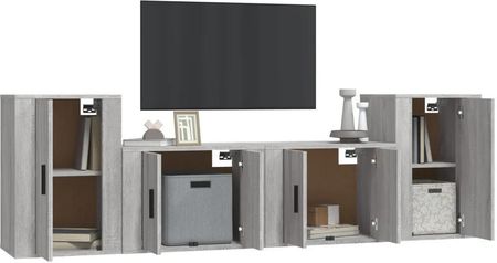 Zakito Home Zestaw Szafek Tv Dąb Sonoma 4Szt. 57X34,5X40Cm 40X34,5X60Cm (ZH3188548) - zdjęcie 2