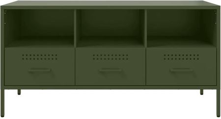 Zakito Home Szafka Tv Industrialna 100,5X39X50,5 Oliwkowa (ZH843040) - zdjęcie 2