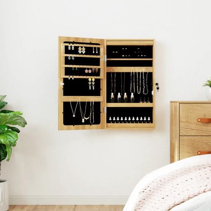 Zakito Szafka na biżuterię z lustrem LED 37,5x10x67cm (Z353240) - zdjęcie 2
