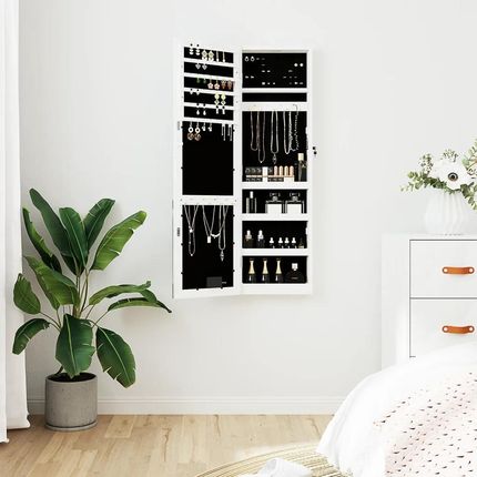 Zakito Home Szafka Na Biżuterię Z Lustrem Led 31,5X9X106Cm Biały (ZH353253) - zdjęcie 3