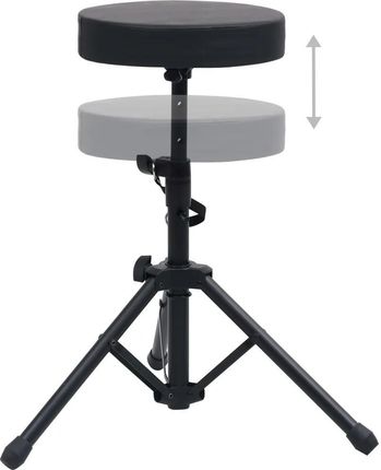 Zakito Stołek Perkusyjny Ze Składanymi Nogami Czarny 22x(47,5-62)cm (Z70092) - zdjęcie 2