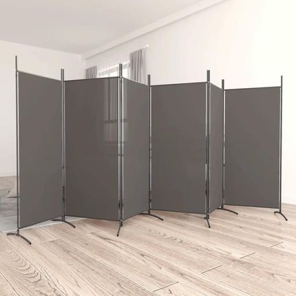 Zakito Europe Parawan Składany Antracytowy 6-Panelowy 520x180cm (Szer.xWys.) (ZE350272) - zdjęcie 3