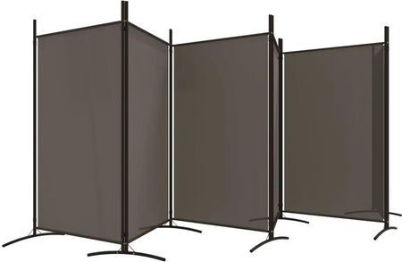 Zakito Europe Parawan Składany Antracytowy 6-Panelowy 520x180cm (Szer.xWys.) (ZE350272) - zdjęcie 2