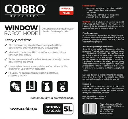 Cobbo Środek Czyszczący Window Robot Mode 5000ml (C5000) - zdjęcie 2