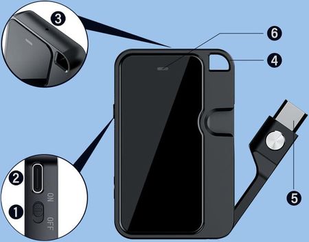 Bedee Mikro Dyktafon 32Gb Wielofunkcyjny Redukcja Szumów Hd Czarny - zdjęcie 4
