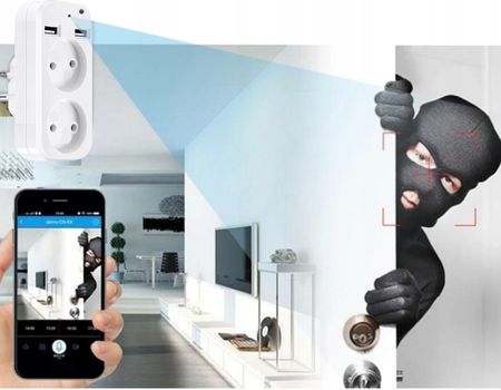 Onshop Ukryta Kamera Szpiegowska Rozgałęźnik Adapter Sieciowy Full Hd Wifi - zdjęcie 2