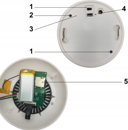 Ruffberg Kamera Szpiegowska Wifi Fhd Ukryta W Czujniku Dymu Detekcja Ruchu Podgląd - zdjęcie 5