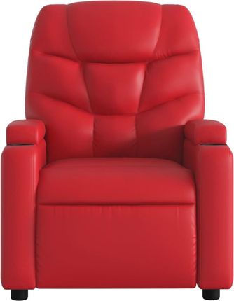 Prolenta Premium Fotel Rozkładany Czerwona Skóra Ekologiczna (3724701110) - zdjęcie 2
