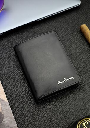 Zestaw Prezentowy Portfel Skórzany Pierre Cardin RFID Pasek Parciany STEVENS Certyfikat - zdjęcie 4