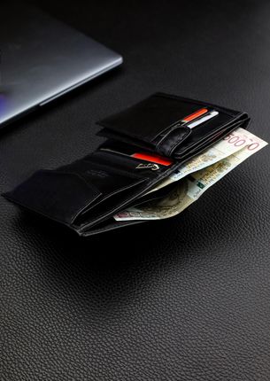 Zestaw Prezentowy Portfel Skórzany Pierre Cardin RFID Pasek Parciany STEVENS Certyfikat - zdjęcie 5