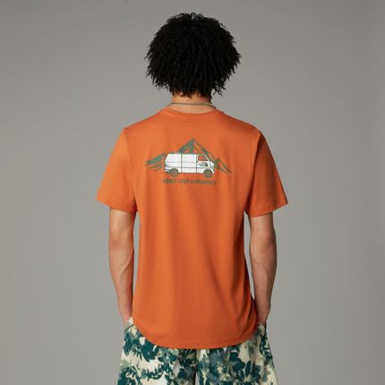 Koszulka męska The North Face OUTDOOR GRAPHIC pomarańczowa NF0A8C1Z6IG - zdjęcie 2