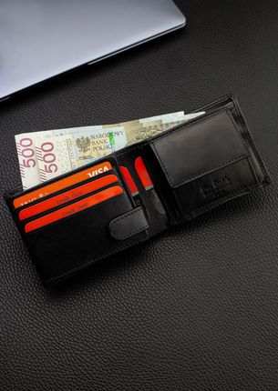 Zestaw Prezentowy Portfel Skórzany Pierre Cardin RFID Pasek Parciany STEVENS Certyfikat - zdjęcie 2
