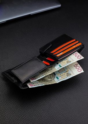 Zestaw Prezentowy Portfel Skórzany Pierre Cardin RFID Pasek Parciany STEVENS Certyfikat - zdjęcie 4