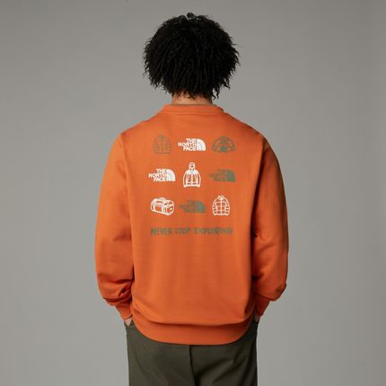 Bluza męska The North Face OUTDOOR GRAPHIC pomarańczowa NF0A8C216IG - zdjęcie 3