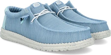Lekkie mokasyny męskie - HEY DUDE WALLY STRETCH SOX NIEBIESKIE - zdjęcie 2