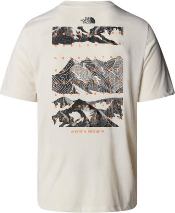 Koszulka treningowa męska The North Face FOUNDATION MOUNTAINS beżowa NF0A8BQWQLI - zdjęcie 3