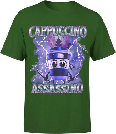 Cappuccino Assassino Kawa Ninja Asasino Męska koszulka (XXL, Błękit) - zdjęcie 2