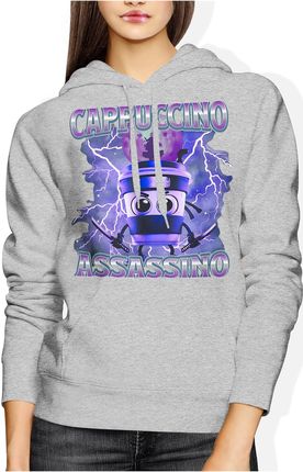 Cappuccino Assassino Kawa Ninja Asasino Damska bluza z kapturem (M, Różowy) - zdjęcie 2