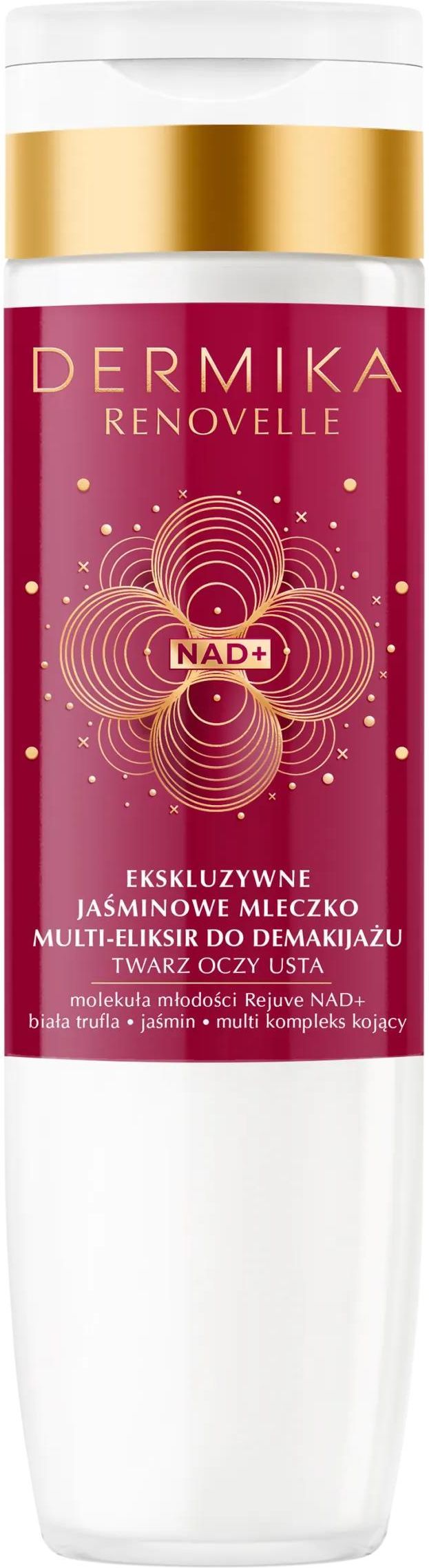 Zdjęcie Bielenda Dermika Renovelle ekskluzywne jaśminowe mleczko multi-eliksir do demakijażu twarzy oczu i ust 200ml - Gliwice