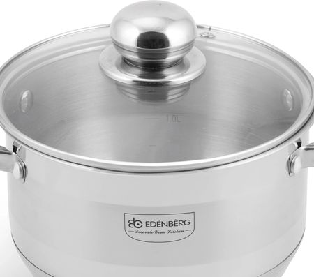 Garnek Ze Stali Nierdzewnej 2.7l z Pokrywa Edenberg, indukcja, 18cm - zdjęcie 4
