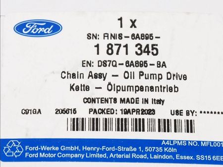 ŁAŃCUCH NAPĘDU POMPY OLEJU 2,0 TDCI EDGE FOCUS _ 1871345 _ DS7Q-6A895-BA - zdjęcie 3