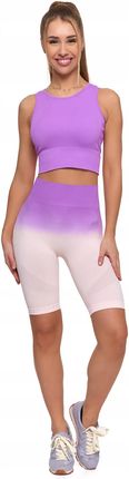 LEGGINSY DAMSKIE Krótkie Kolarki Bezszwowe Push-Up Wysoki Stan MORAJ S - zdjęcie 2
