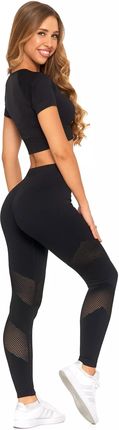 Legginsy Sportowe Damskie Wysoki Stan Push-Up Kryjące na Siłownię MORAJ S - zdjęcie 3