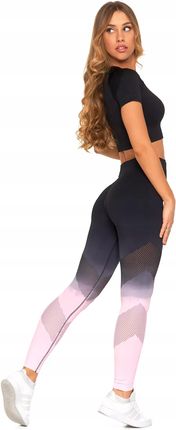 Legginsy Sportowe Damskie Wysoki Stan Push-Up Kryjące na Siłownię MORAJ XL - zdjęcie 4