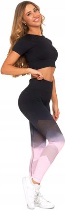 Legginsy Sportowe Damskie Wysoki Stan Push-Up Kryjące na Siłownię MORAJ XL - zdjęcie 3